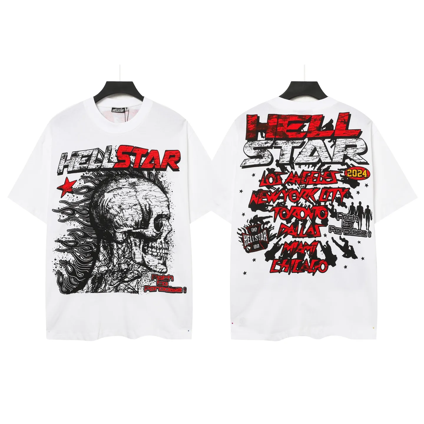 752#White/ I P54 In Stock Hellstar 、 T （fabric):32 240 Sizes（size）：S-M- L- X L （colour）：White： 👉 👉 👉